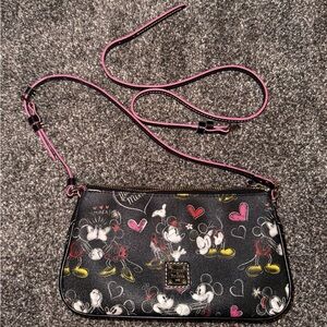 Dooney & Bourke Black and Pink Mickey Mouse Crossbody Bag